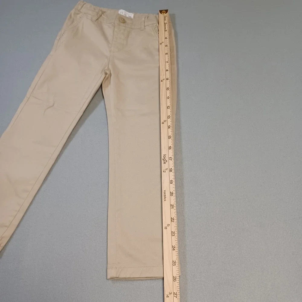 The Childrens‎ Place Boys Khaki Chino Pants Tan School Uniform Size 5T Stretch